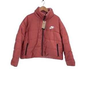 Nike Jacket Puffer Therma‎ Repel Women's Size XXL Pink Reversible Loose Fit New